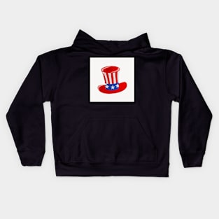 USA Patriotic Hat Kids Hoodie